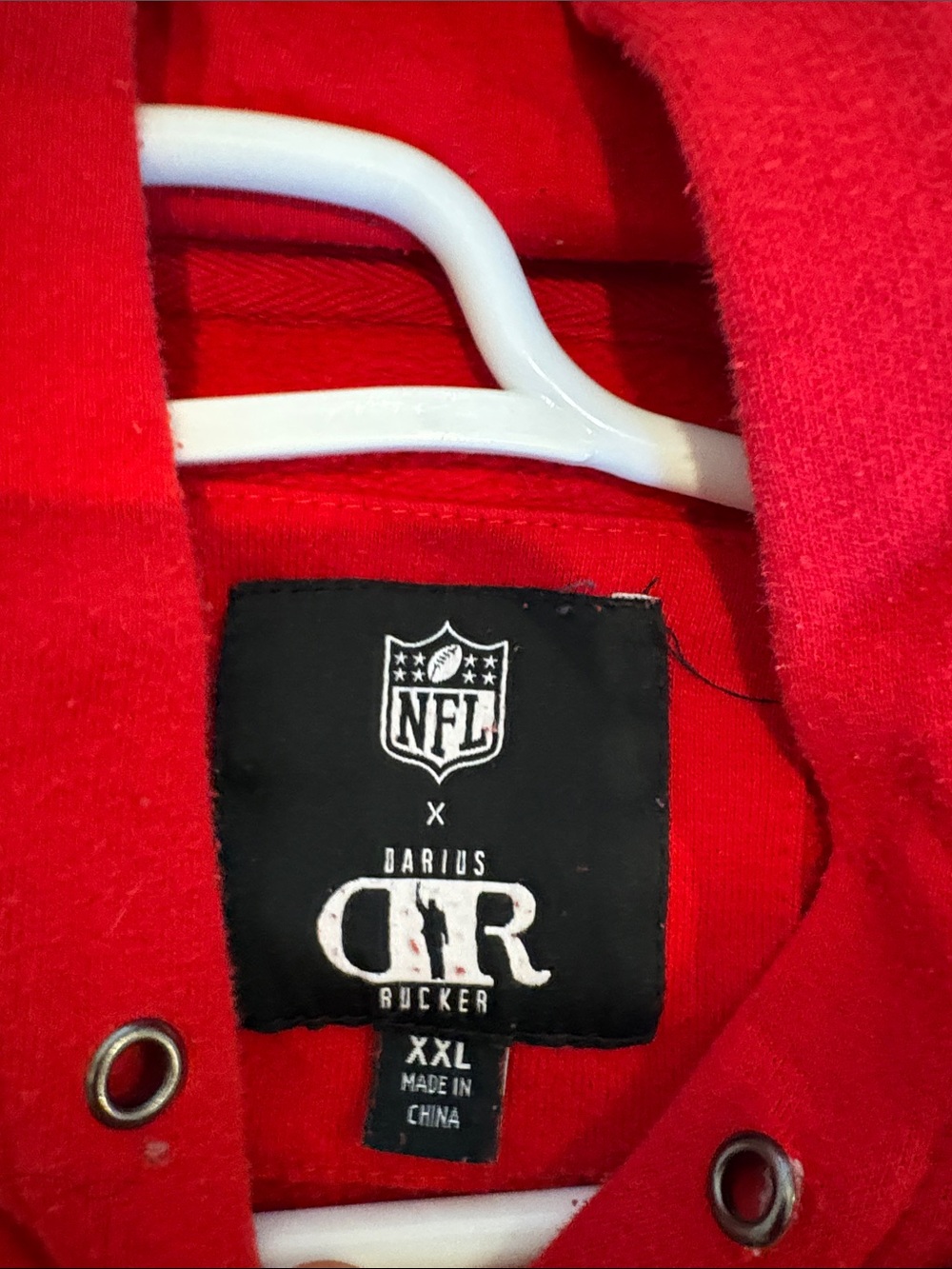 NFL Buffalo Bills Red Hoodie with White Logo - Picture 3 of 3